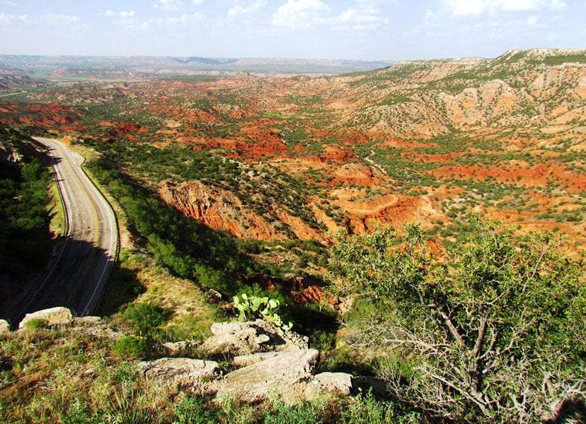 colorful canyon in Texas