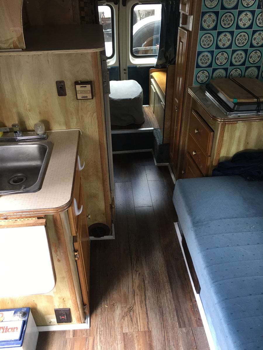 inside of the van