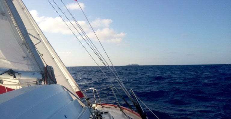 a sailboat at sea