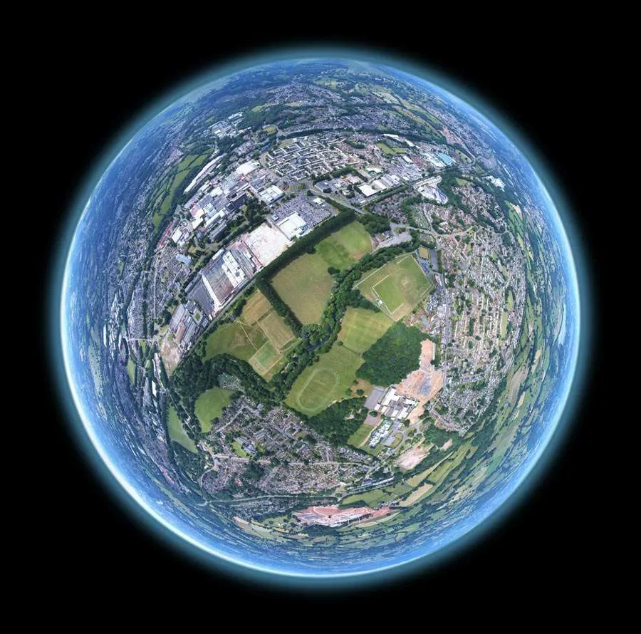 a stylized version of Google Earth