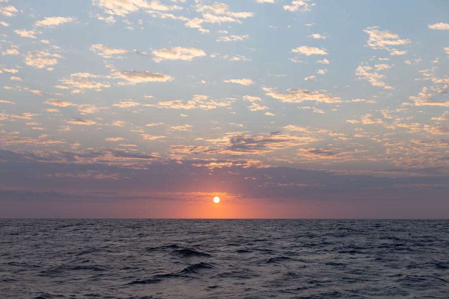 sunset out at sea